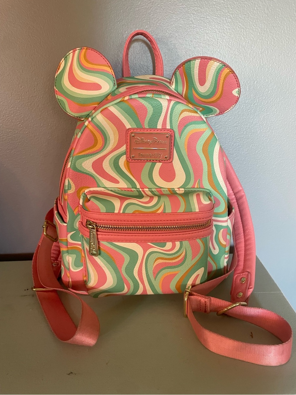 Disney Parks Loungefly Mickey Mouse Swirl Mini Backpack